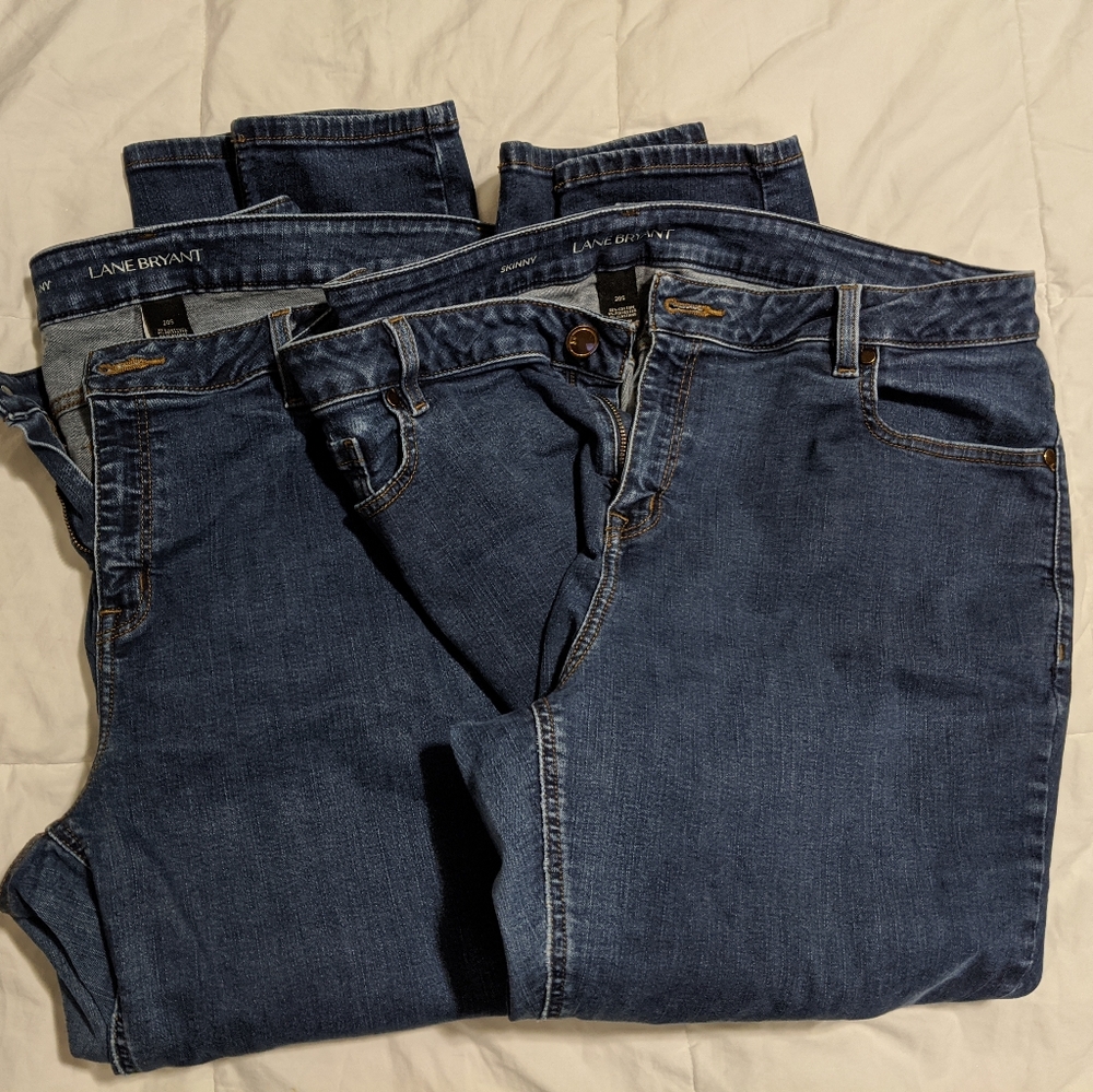 (2) Lane Bryant skinny jeans